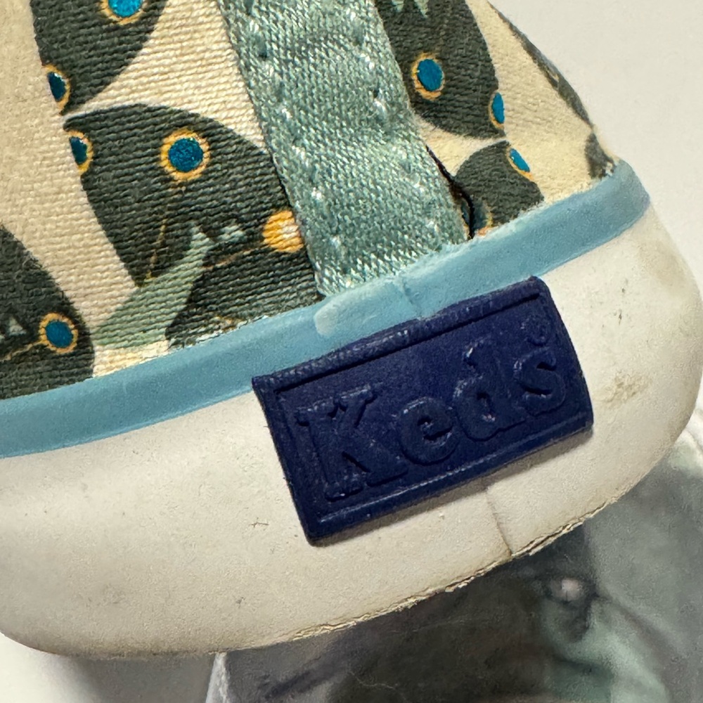Keds ELEANOR Women's 9.5 Low Flat Slip-On Blue/Brown Peacock Shoes - Picture 6 of 11